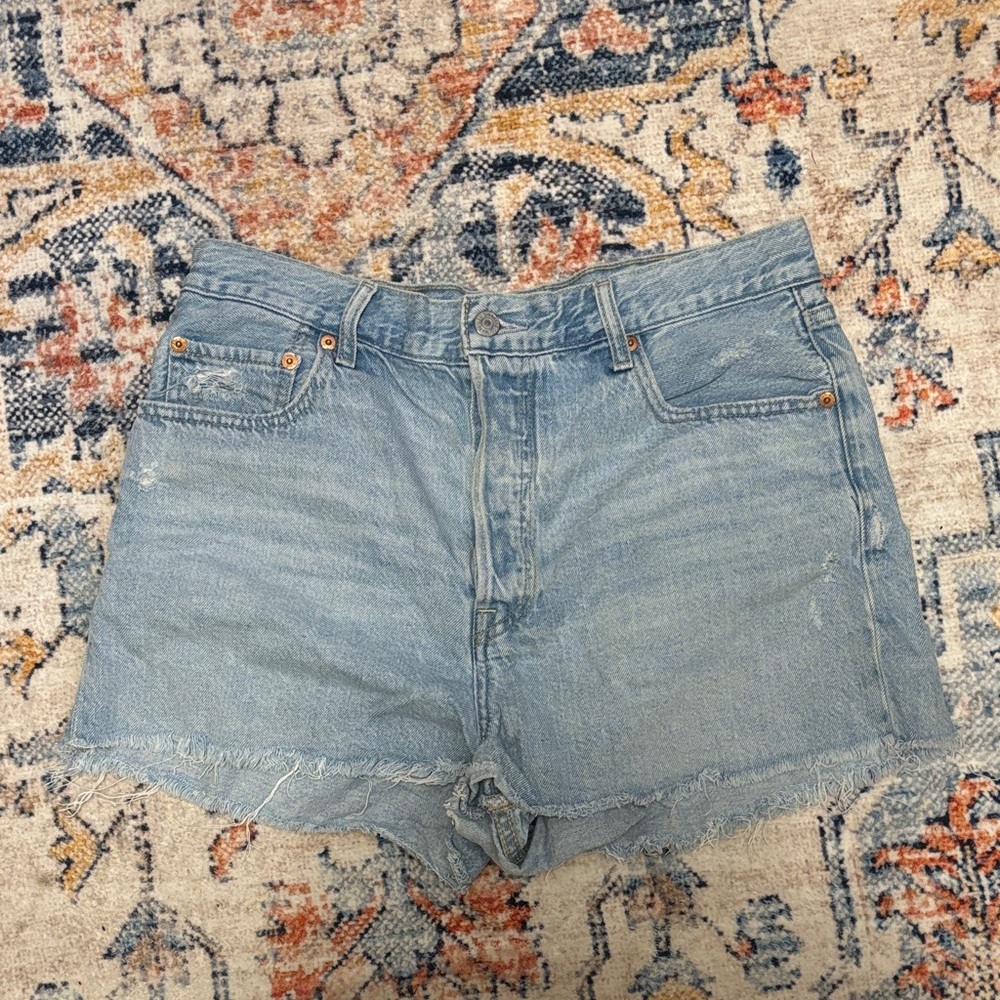 Levi's Light Blue Jean Shorts